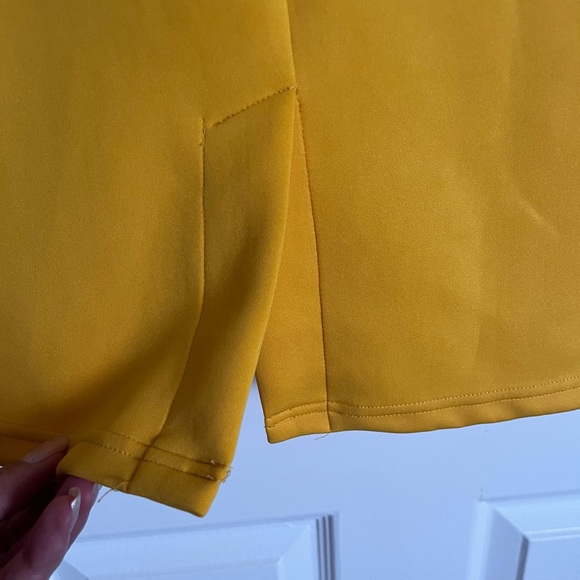 NWT New York & Company Short Sleeve Yellow Dress Size Large - Picture 6 of 9